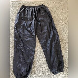 Men’s Nike Windbreaker Black Nylon Pants  Track Zip Ankles XL